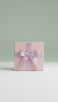 Gift Box With Pastel Ribbon