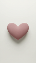 Plush Heart-Shaped Cushion Dusty Rose